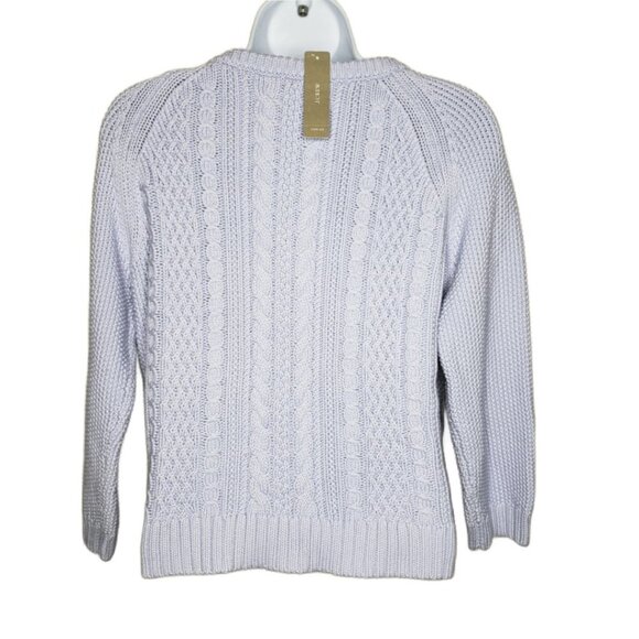 NWT J Crew Sz XXS Chunky Cable Knit Sweater, Lilac (1295 - Picture 3 of 7